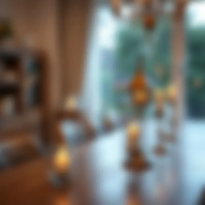 Ambiance Created by Koçtaş Candle Holders Koçtaş candle holders enhancing the ambiance of a dining area