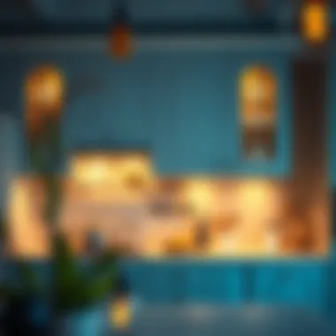 Elegant under-cabinet lighting adding ambiance