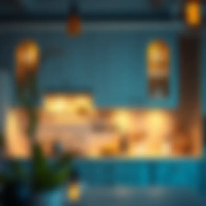 Elegant under-cabinet lighting adding ambiance