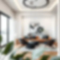 Stylish modern portmanto in a contemporary home interior