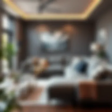 Stylish Reupholstered Couch in a Modern Space Stylish reupholstered couch in modern living room