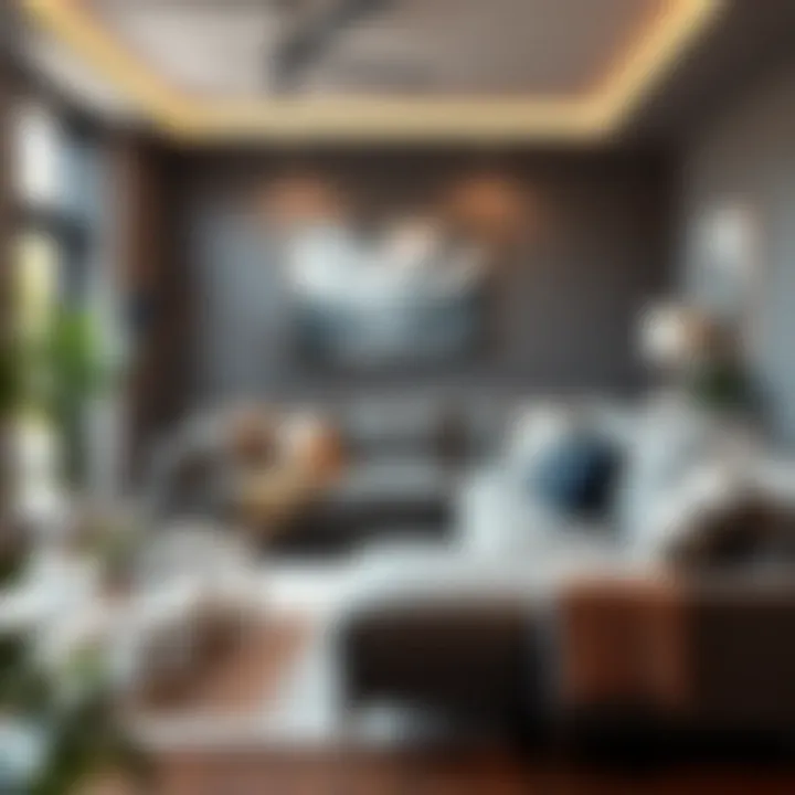 Stylish Reupholstered Couch in a Modern Space Stylish reupholstered couch in modern living room