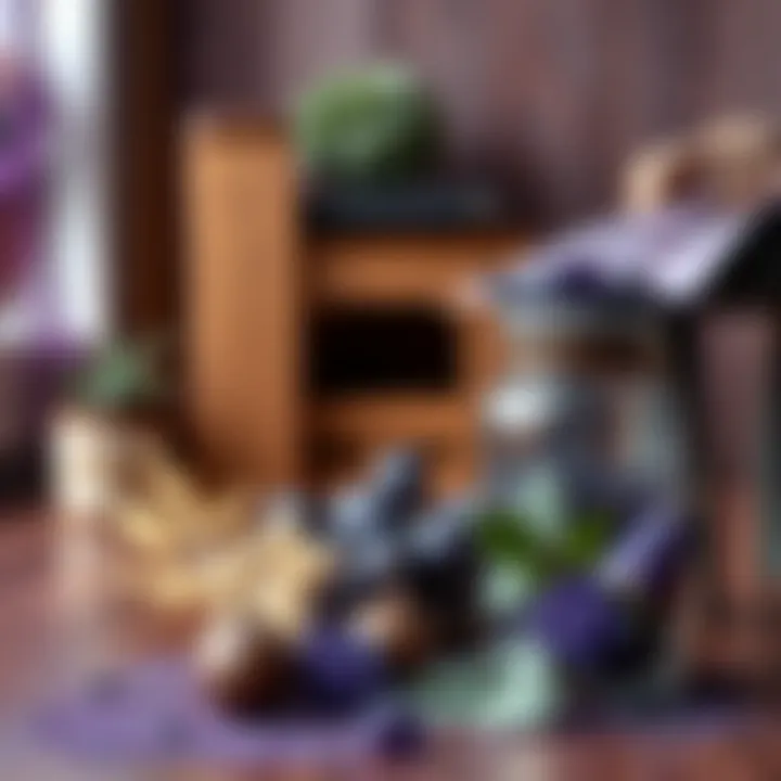 DIY project utilizing dark purple elements for a creative craft