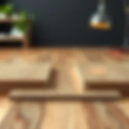 Different laminate flooring thicknesses displayed