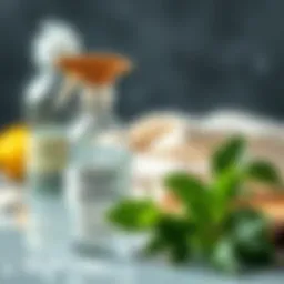 Streak-free glass cleaning solution with natural ingredients