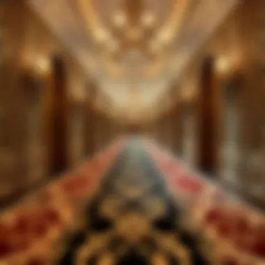 Elegant long corridor carpet design showcasing intricate patterns