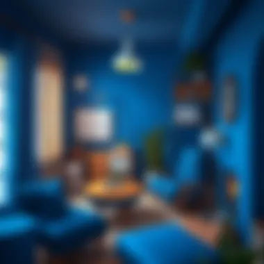 Creative projects incorporating blue color