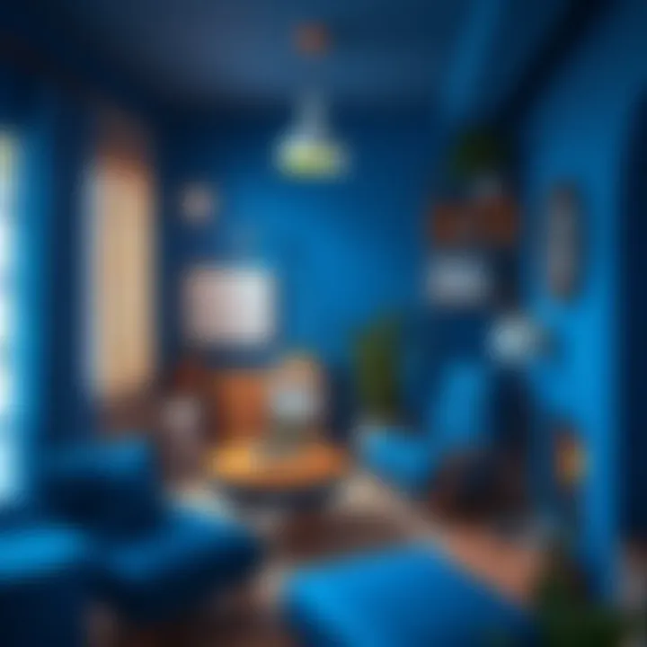 Creative projects incorporating blue color