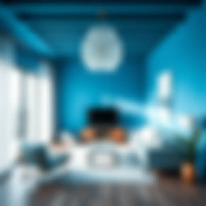 Psychological effects of blue color in interior design