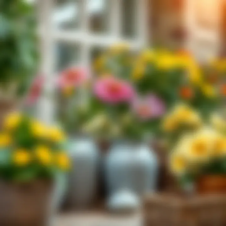 Expert tips on caring for seasonal flowers displayed attractively