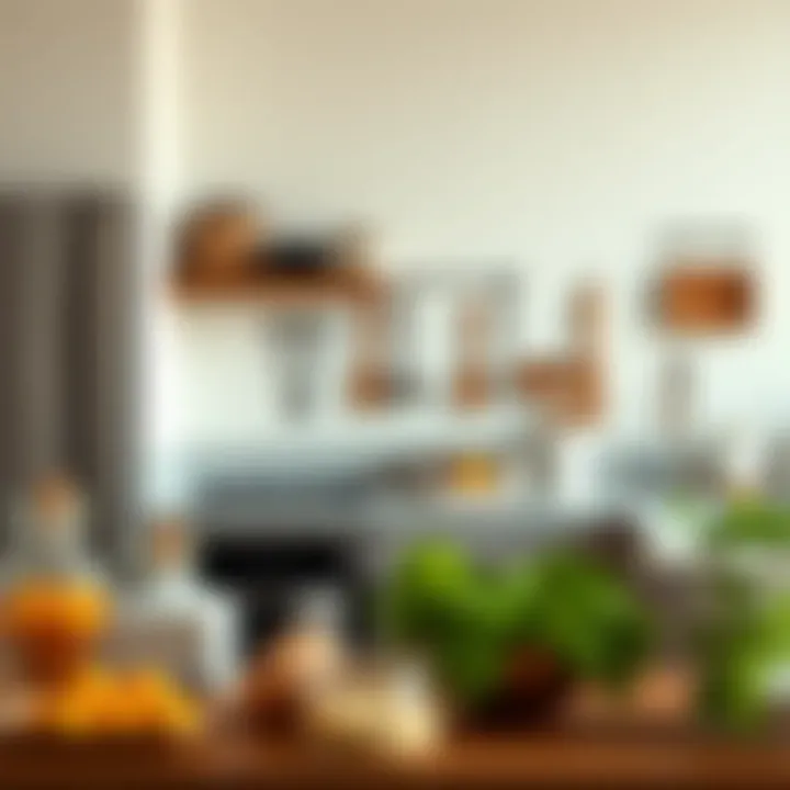 Simple and organized kitchen with basic necessities