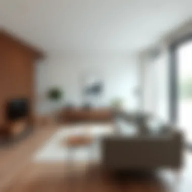 Cozy minimalist living room with essential furniture