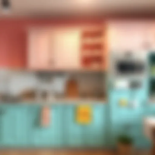 Vibrant kitchen cabinet transformation