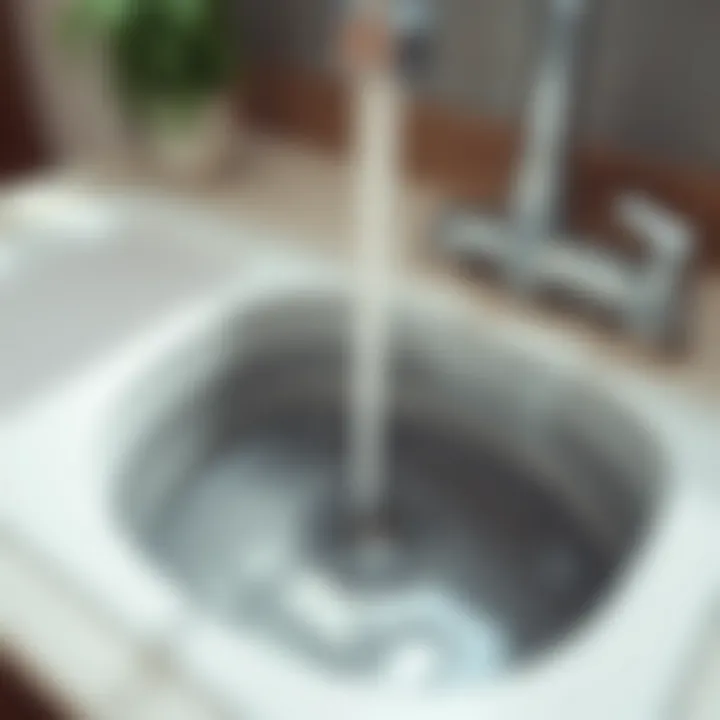 Clogged Kitchen Sink Clogged kitchen sink with water pooling