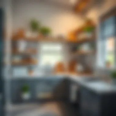 A well-organized kitchen space reflecting cleanliness and order
