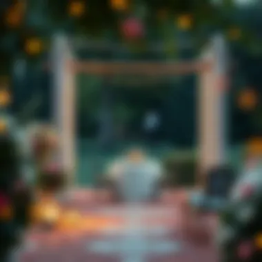 Beautiful outdoor setting for wedding photos