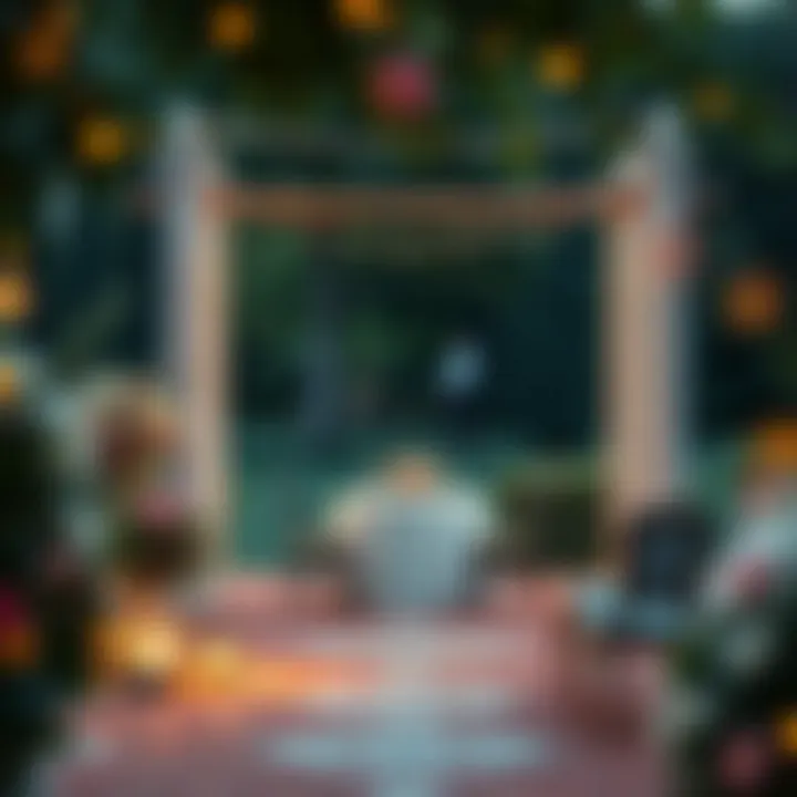 Beautiful outdoor setting for wedding photos