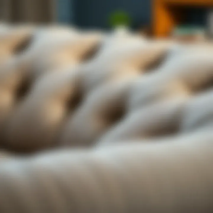 Close-up of Nubuk Fabric Texture Close-up of Nubuk Fabric Texture on Chester Sofa