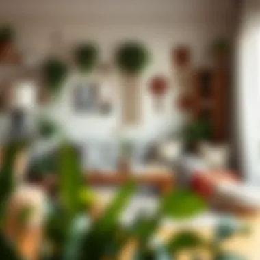 A creatively arranged DIY decor setup in a cozy room