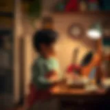 Child organizing their personal space, reflecting responsibility