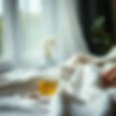 Textile Odor Elimination Spraying a natural solution on textiles for odor elimination