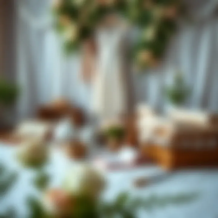 Ready for the Wedding Day An organized trousseau arrangement ready for a wedding