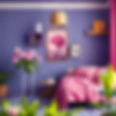 Color theory illustration showcasing the psychological effects of pink and purple