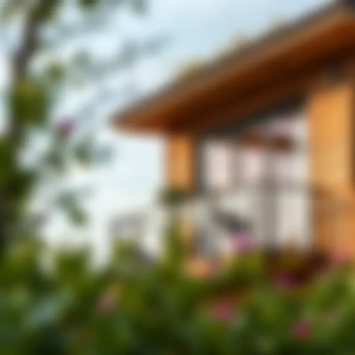 Practical use of space with a balcony extension