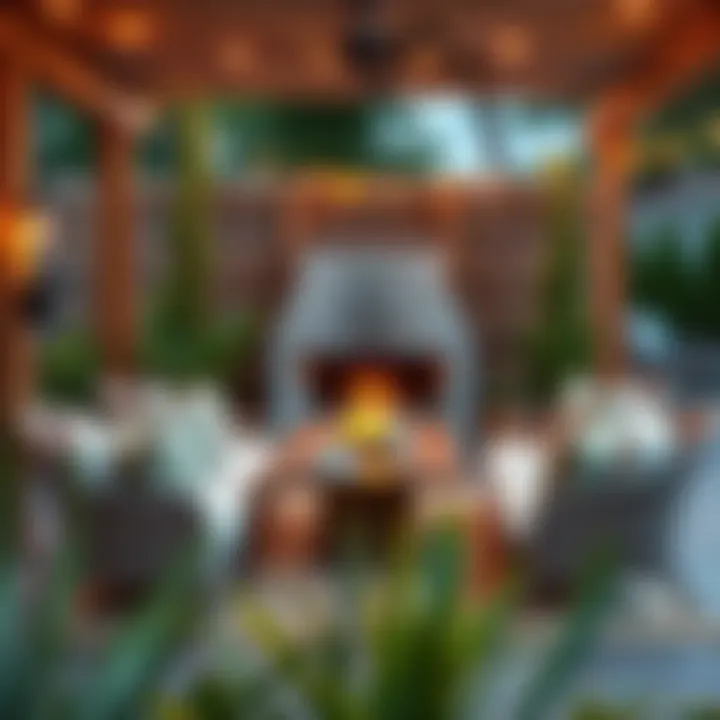 Cozy outdoor space arrangement