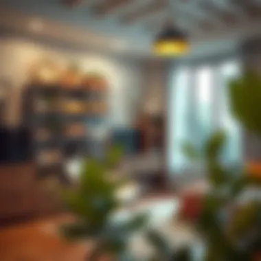 Creative storage solutions in a chic living space