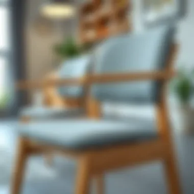 A close-up of chair dimensions highlighting the importance of width in selection