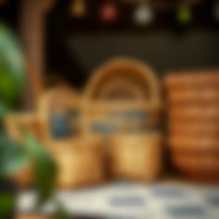 Different styles of handmade baskets