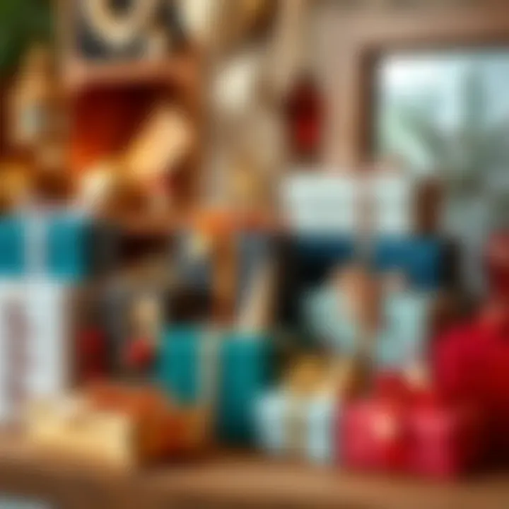 A variety of budget-friendly gifts displayed elegantly