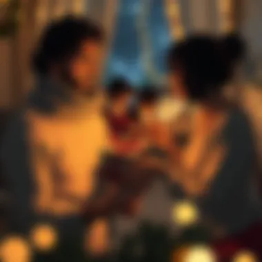 An intimate moment of gift exchange between partners