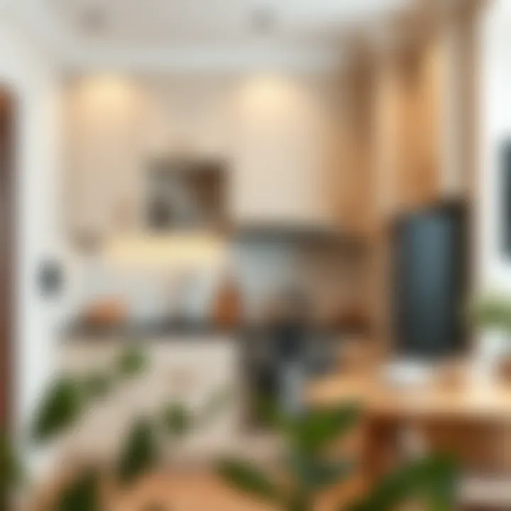 Elegant small kitchen design with modern appliances