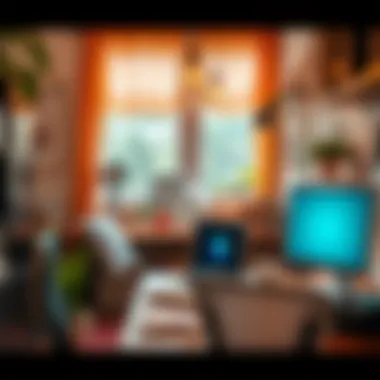 Charming Workspace Decor Charming workspace infused with warm tones and soft elements