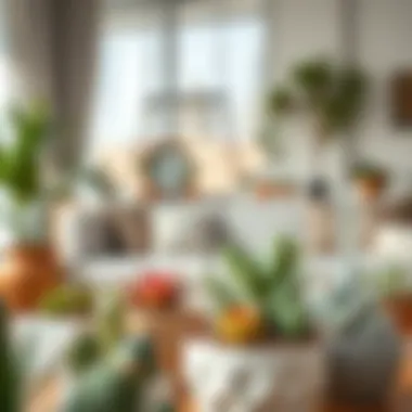 A beautifully arranged indoor space featuring succulents as decor