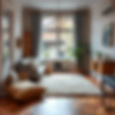 A cozy reading nook featuring a plush solid color rug that invites comfort and relaxation.