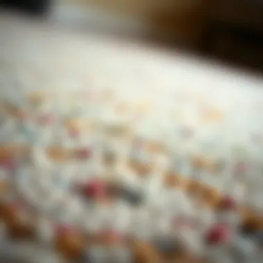 A close-up of a textured solid color rug that showcases its quality and craftsmanship.