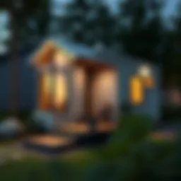 Elegant tiny house exterior showcasing modern design