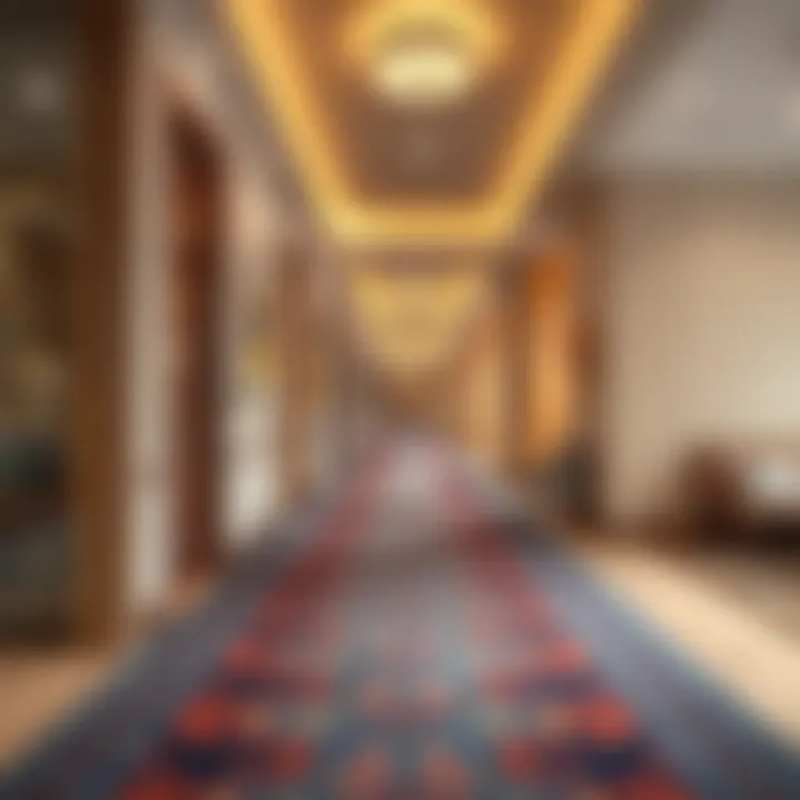 Trendy long corridor carpet selections in various colors