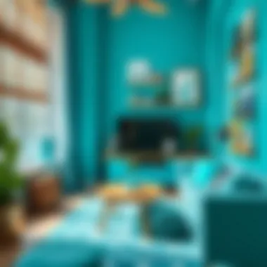 Turquoise DIY Home Decor DIY project showcasing turquoise elements in home decor