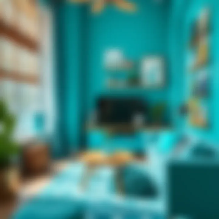 Turquoise DIY Home Decor DIY project showcasing turquoise elements in home decor