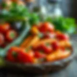 Colorful assortment of fresh vegetables for pickling