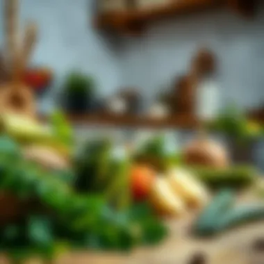 Fresh Ingredients for Pickling A home kitchen scene with fresh ingredients laid out for a pickling adventure.