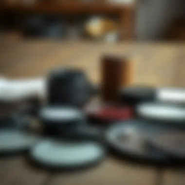 Various types of filters laid out for comparison