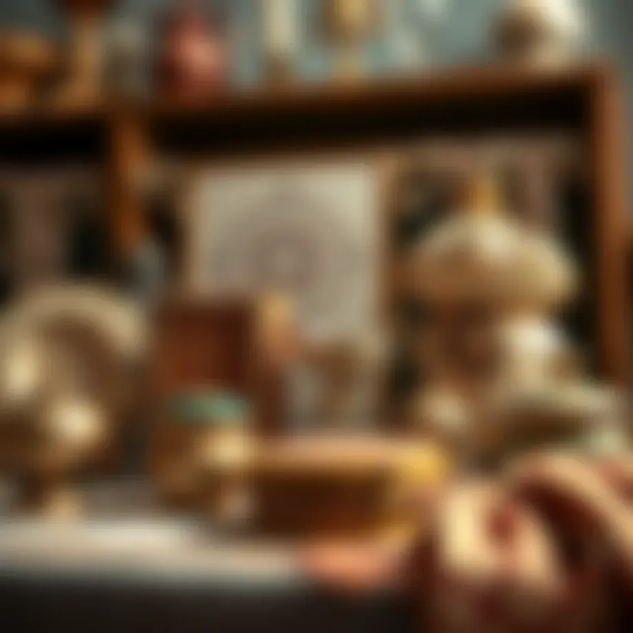 Traditional wedding trousseau items displayed elegantly