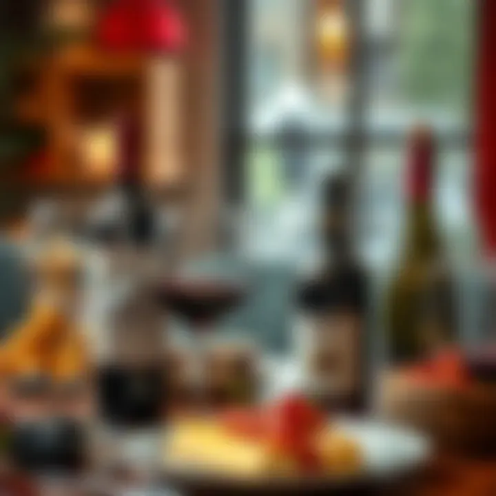 Fine wine selection for dinner