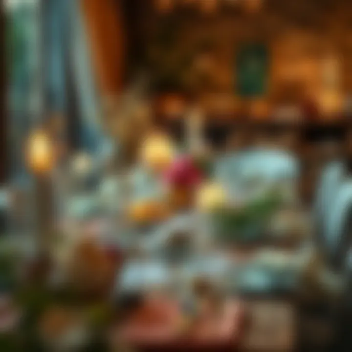 Beautifully arranged table setting