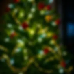 A beautifully decorated Christmas tree adorned with twinkling lights